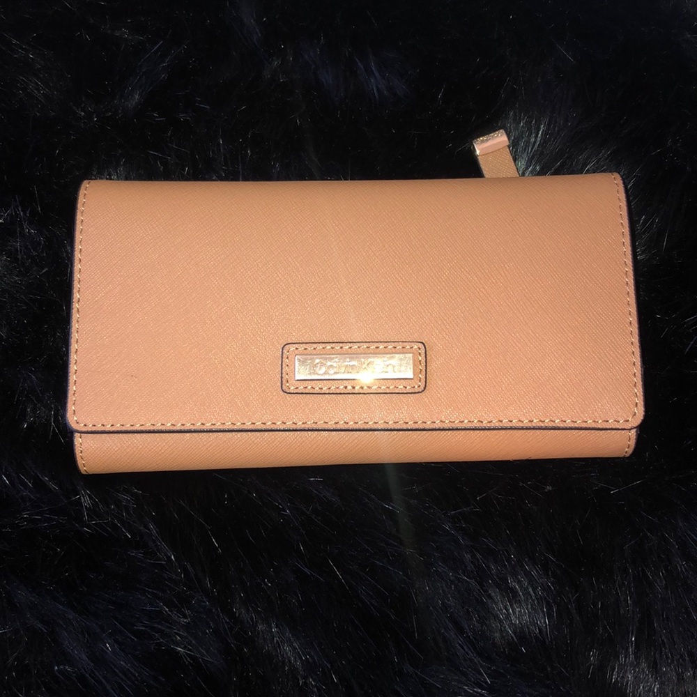 Calvin Klein tan 3 tier wallet